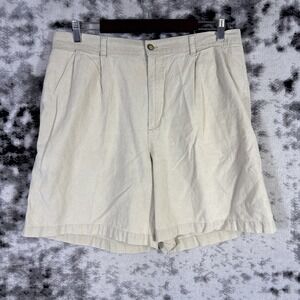 Gulf Graders Shorts Mens Size 36 Linen Pleated Preppy Old Money Lightweight
